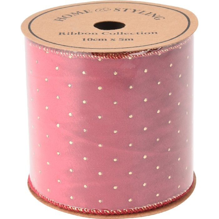 home-decor/deco/velvet-ribbon-gold-dots-2-assorted