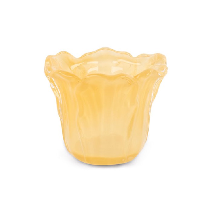 home-decor/candle-holders-lanterns/decorative-yellow-tulip-glass-candle-holder-diameter-10cm-x-h8cm