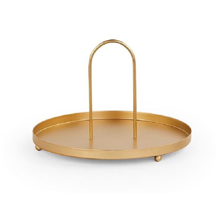 tableware/serveware/gold-metal-tray-with-handle-diameter-21cm-x-height-14cm