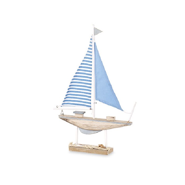 home-decor/decorative-ornaments/wooden-boat-with-blue-sails-35cm-x-6cm-x-height-48cm