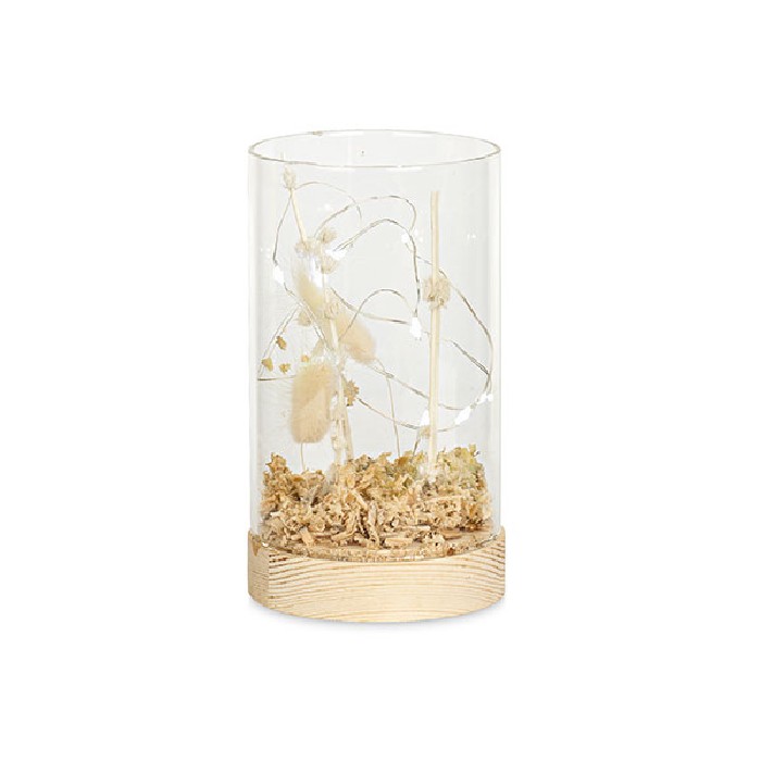 home-decor/candle-holders-lanterns/glass-vase-with-led-and-flowers-d9cm-x-h16cm