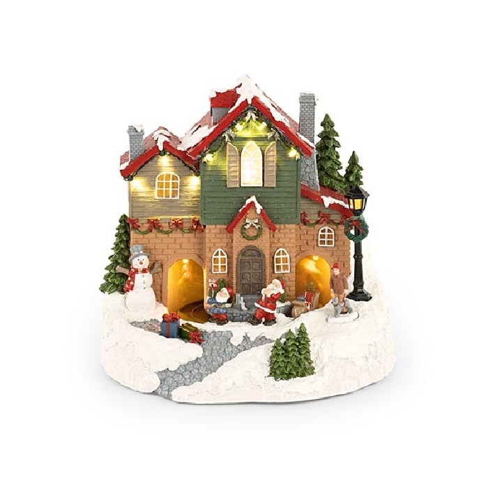christmas/cribs-villages/xmas-house-with-father-christmas-–-moving-with-led-and-music-215cm-x-h21cm