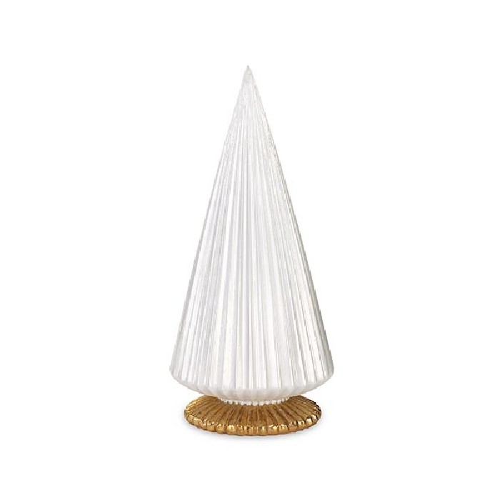 christmas/decorations/xmas-white-pleated-tree-–-h26cm