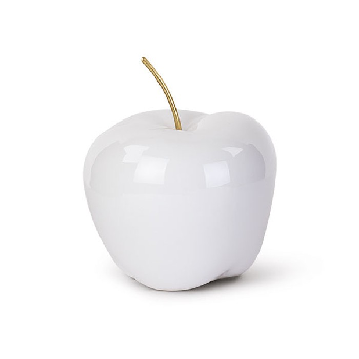home-decor/decorative-ornaments/white-decorative-apple-diameter-11cm-x-height-14cm