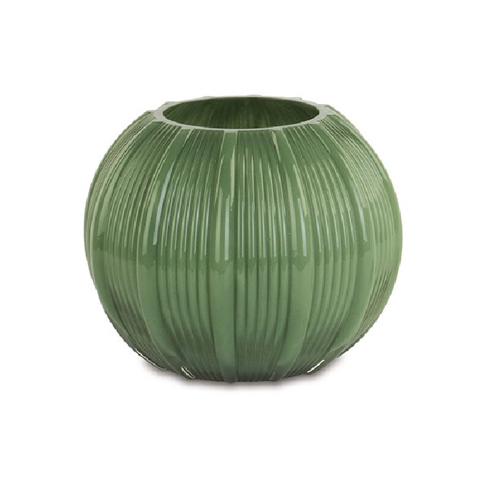 home-decor/vases/decorative-dark-green-pleated-glass-vase-diameter-195cm-x-h16cm