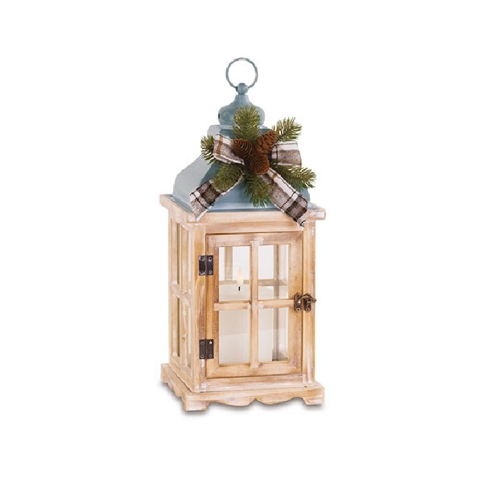 christmas/decorations/xmas-lantern-with-bow-and-led-candle-–-17cm-x-37cm