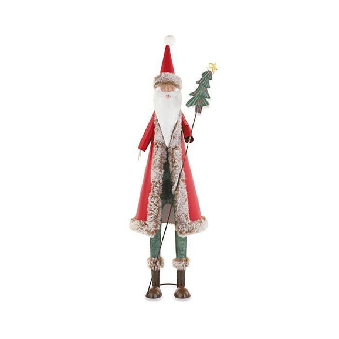 christmas/decorations/xmas-father-christmas-metal-figurine-–-red-and-green-h73cm