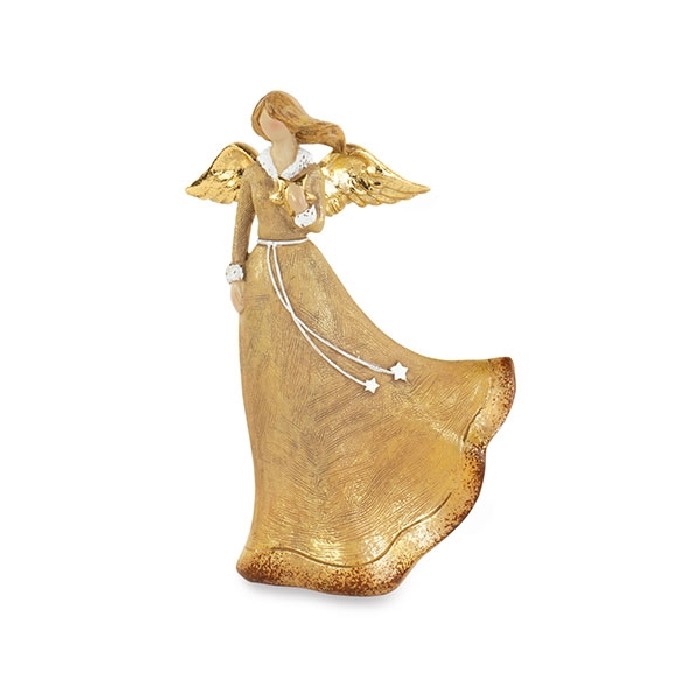 christmas/decorations/xmas-gold-polyresin-angel-–-h17cm