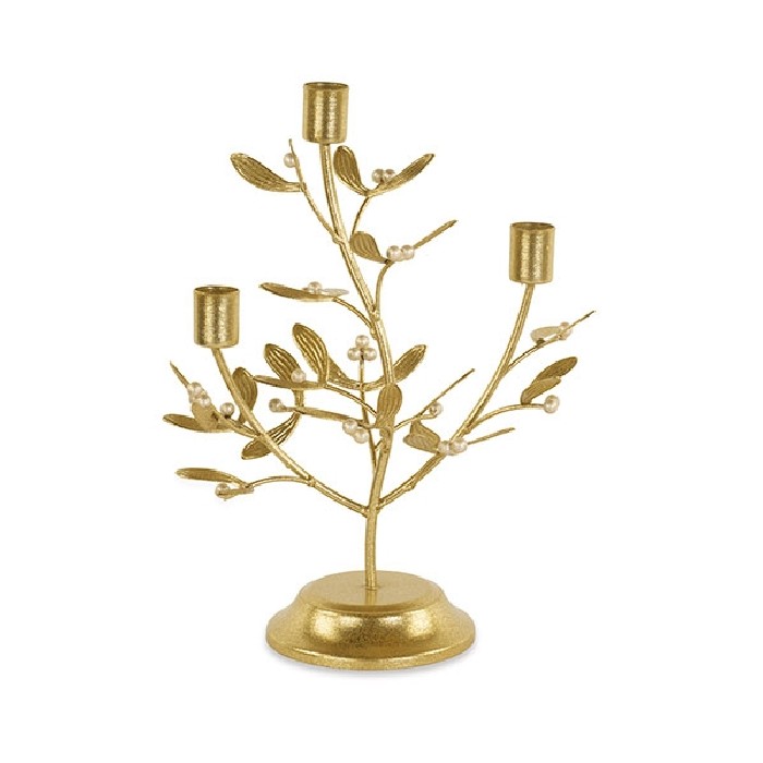 christmas/decorations/xmas-gold-candle-holder-for-3-candles-–-23cm-x-h30cm