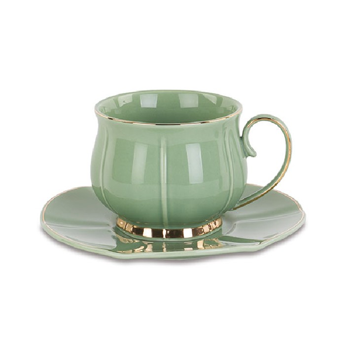 tableware/mugs-cups/decorative-set-of-6-green-and-gold-tea-cups-with-saucer-diameter-8cm-145cm-250ml