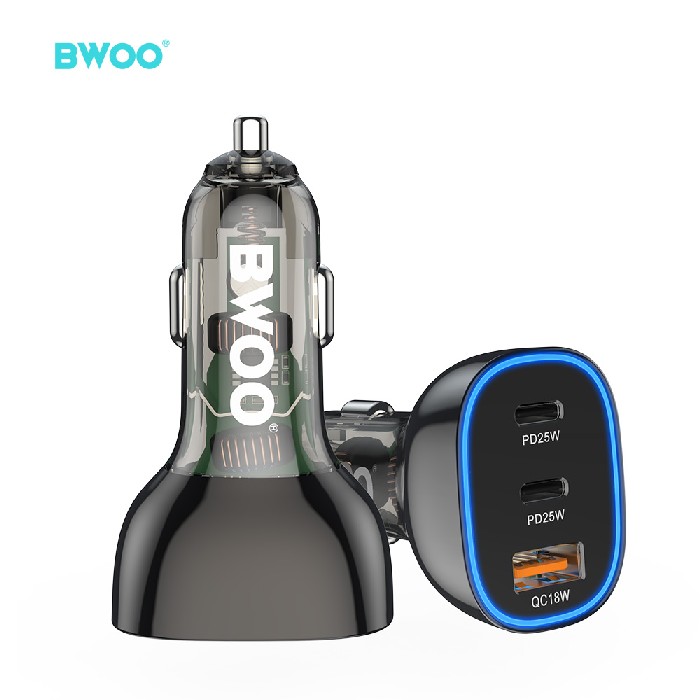 electronics/chargers-power-bank/bwoo-65w-usb-c-car-charger-3-port-transparent-grey