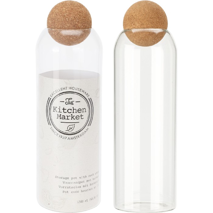 kitchenware/food-storage/excellent-houseware-storage-jar-1300ml-glass-with-cork-lid