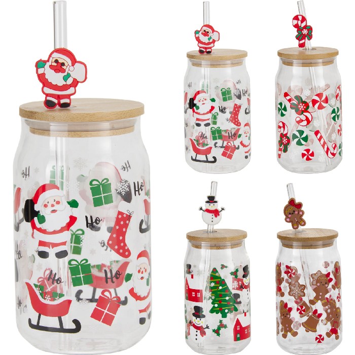 christmas/table-setups/drinking-glass-with-straw-4-assorted