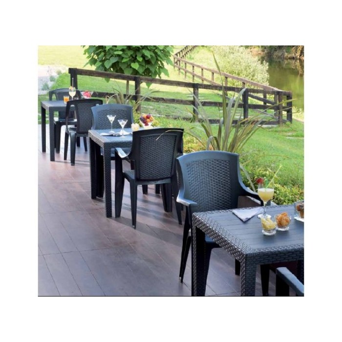 outdoor/chairs-deckchairs/rattan-finish-stackable-armchair-eden-mocha