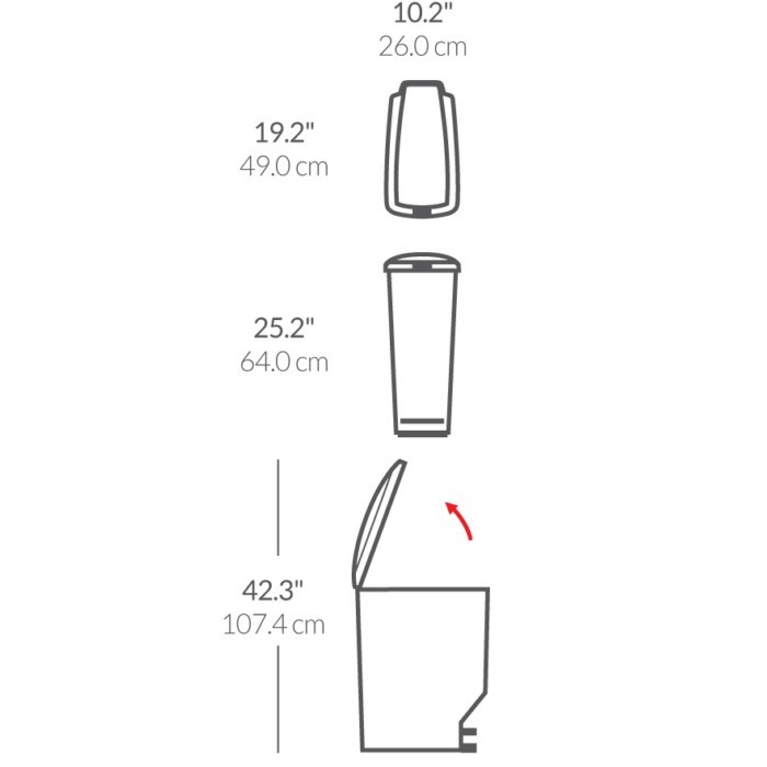 household-goods/bins-liners/slim-pedal-bin-40l-white