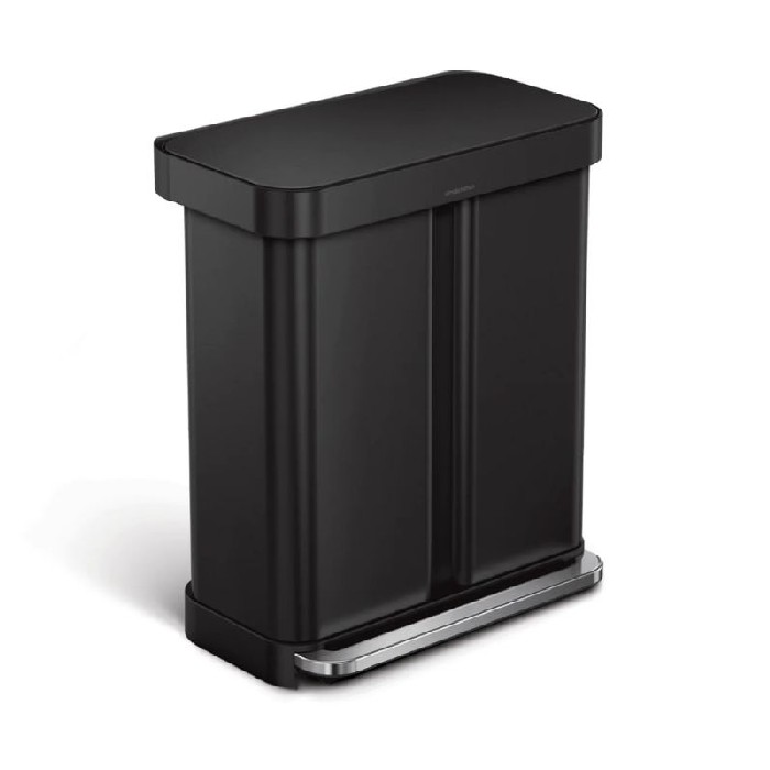 household-goods/bins-liners/simplehuman-recycler-58l-pedal-bin-matte-black