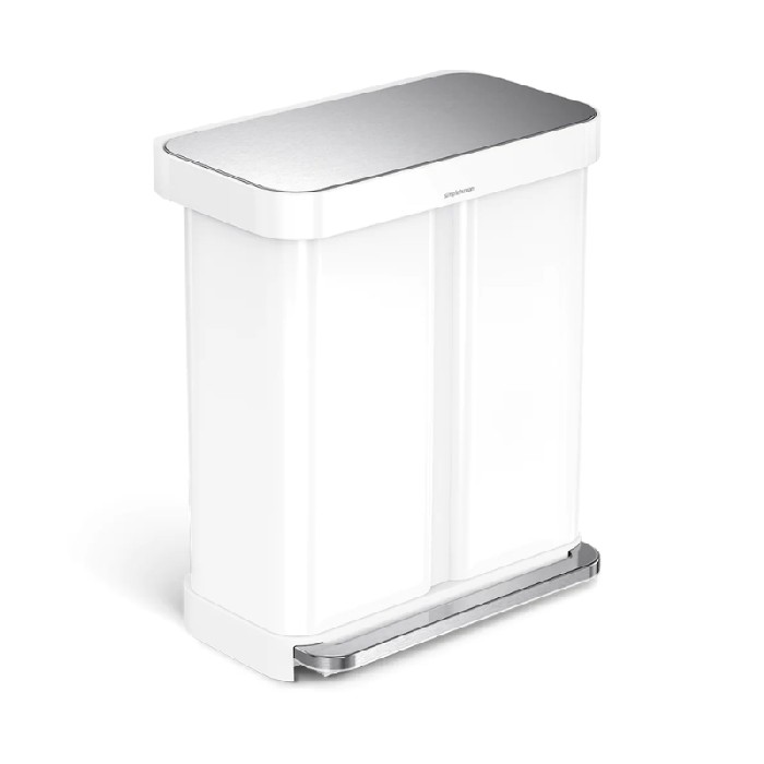household-goods/bins-liners/simplehuman-recycler-58l-pedal-bin-white