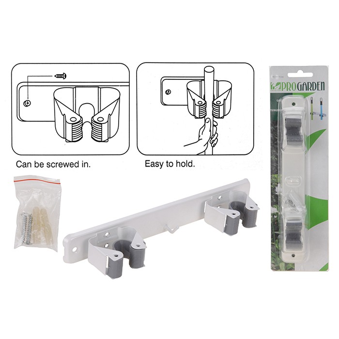household-goods/cleaning/progarden-double-wall-mounted-broom-and-mop-holder-grey