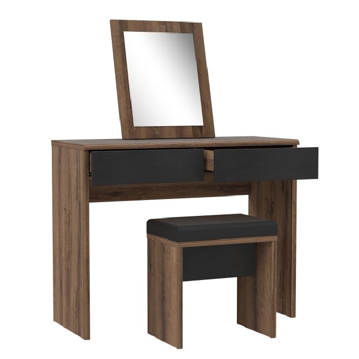 bedrooms/chest-of-drawers/dolce-dressing-table-mirror-and-stool-finished-in-mud-and-black-oak