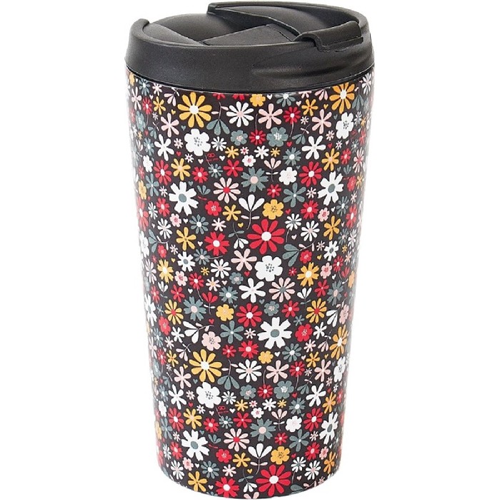 kitchenware/picnicware/eco-chic-ditsy-thermal-coffee-cup-black