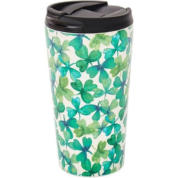 kitchenware/picnicware/eco-chic-shamrocks-thermal-cup-green