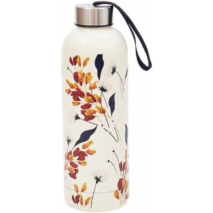 kitchenware/picnicware/eco-chic-flowers-thermal-bottle-beige