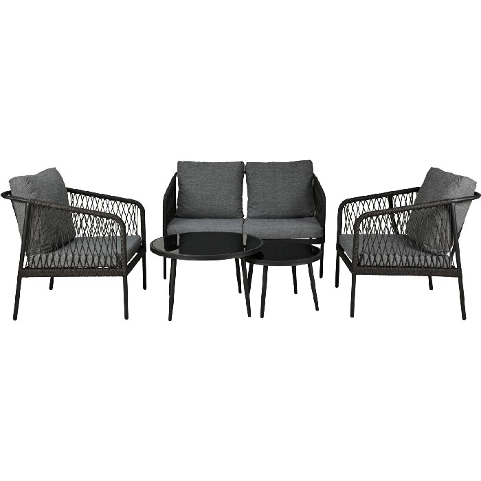 outdoor/sofas-sofa-sets/garden-set-steel-5-pcs-grey