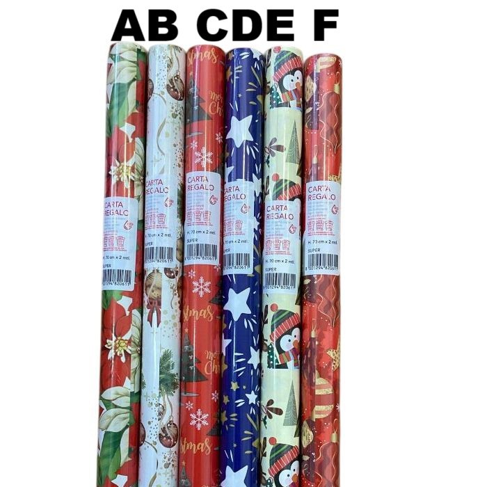 christmas/wrapping-paper-ribbons/xmas-gift-wrap-roll-2m-x-70cm-6-assorted