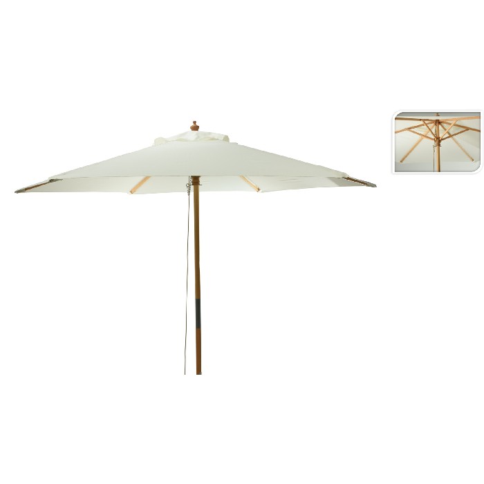 outdoor/umbrellas-bases/outdoor-wooden-pole-umbrella-cream-diameter-250cm