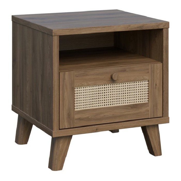 bedrooms/bedside-tables/glenkeen-night-table-with-1-drawer-and-1-open-shelf-finished-in-valencia-oak-and-natural-rattan