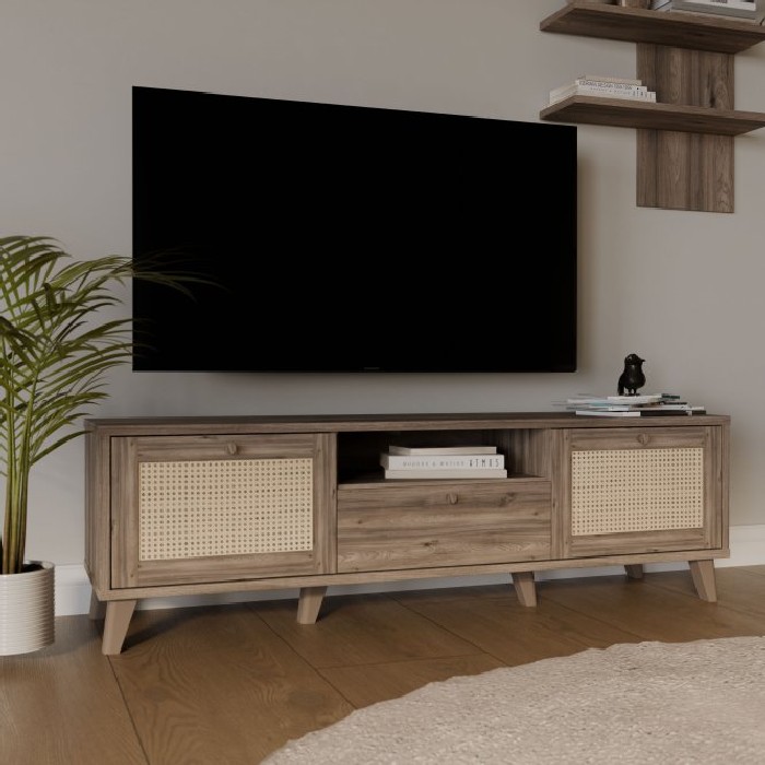 living/tv-tables/glenkeen-tv-table-with-2-doors-1-drawer-and-1-open-shelf-in-valencia-oak-and-natural-rattan