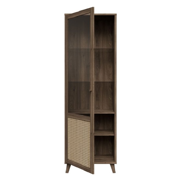 living/wall-systems/glenkeen-display-cabinet-with-left-opening-doors-finished-in-valencia-oak-and-natural-rattan