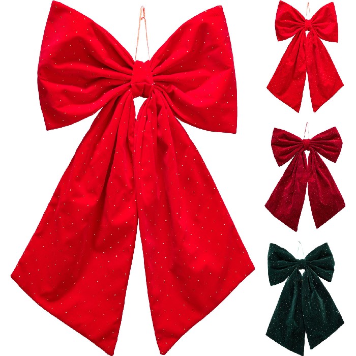 christmas/decorations/christmas-bow-hanging-decoration-60cm-3-assorted-colours