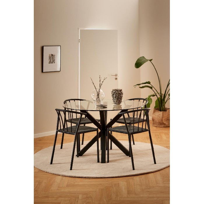 dining/dining-tables/heaven-round-dining-table-with-clear-tempered-glass-top-and-thick-black-metal-legs
