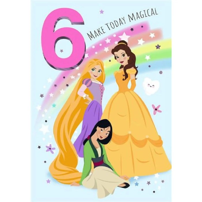 kids-and-stationery/stationery-cards/disney-princess-rapunzel-mulan-belle-6th-birthday-card