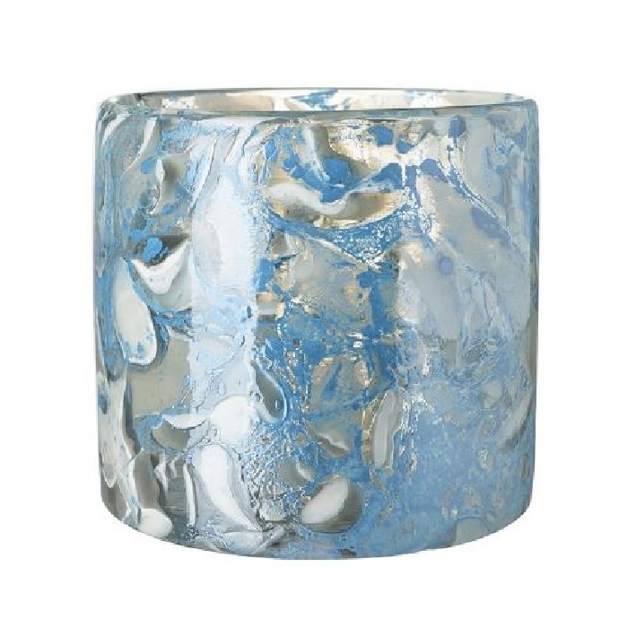 home-decor/candle-holders-lanterns/heaven-sends-blue-silver-patterned-glass-jar