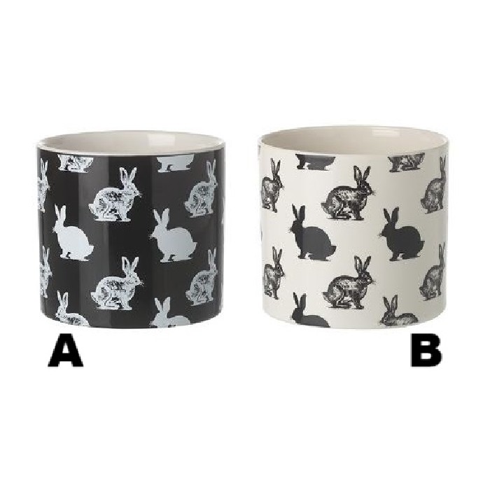 home-decor/indoor-pots-plant-stands/bunny-rabbit-pot-mix-small-black-white-2-assorted