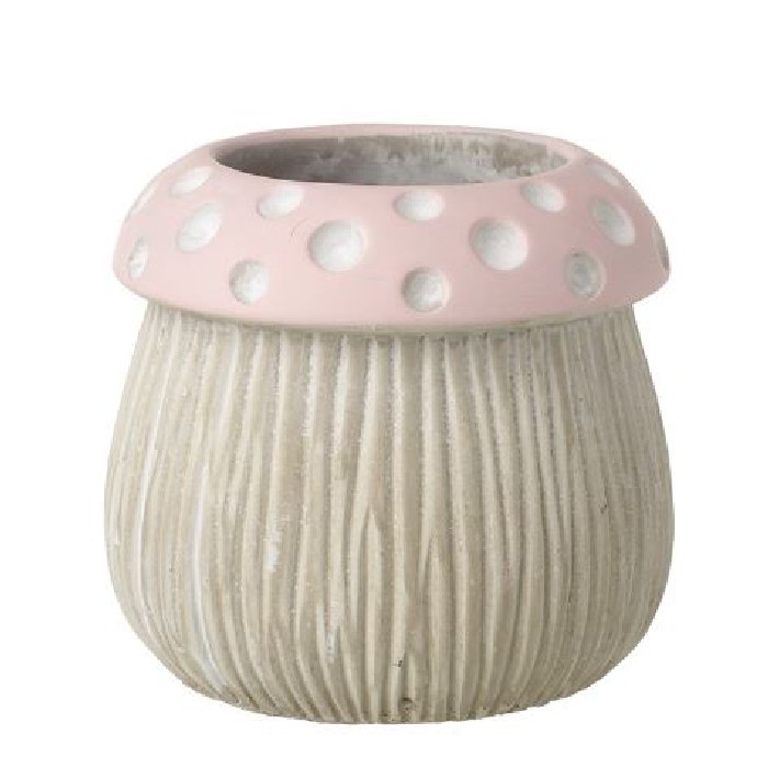 home-decor/indoor-pots-plant-stands/polka-dot-pink-mushroom-pot