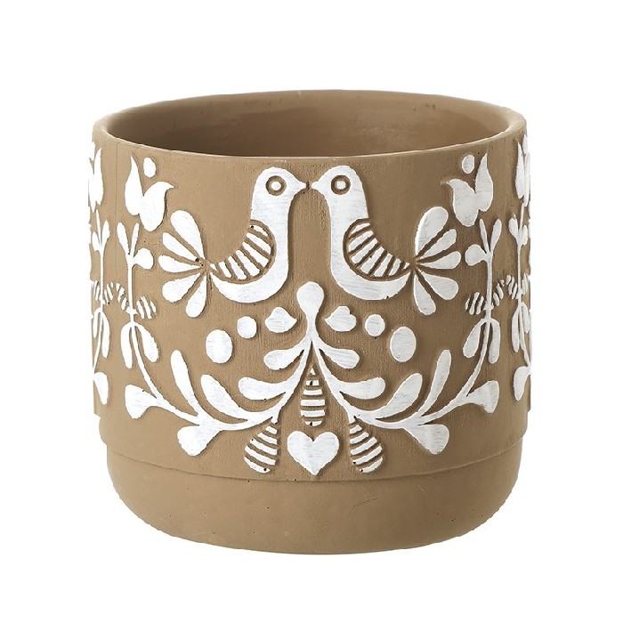 home-decor/indoor-pots-plant-stands/folk-art-bird-design-plant-pot-medium