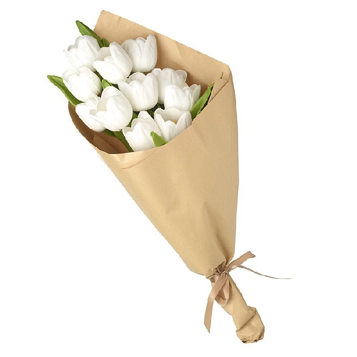 home-decor/artificial-plants-flowers/heaven-sends-white-tulip-wrapped-bunch-x11-stems