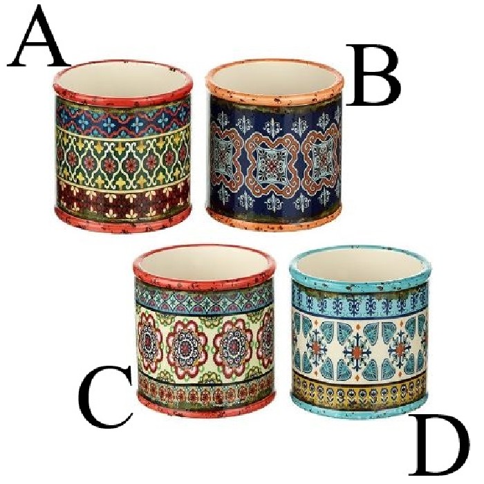 home-decor/indoor-pots-plant-stands/heaven-sends-small-colourful-pattern-round-pot-mix-4-assorted