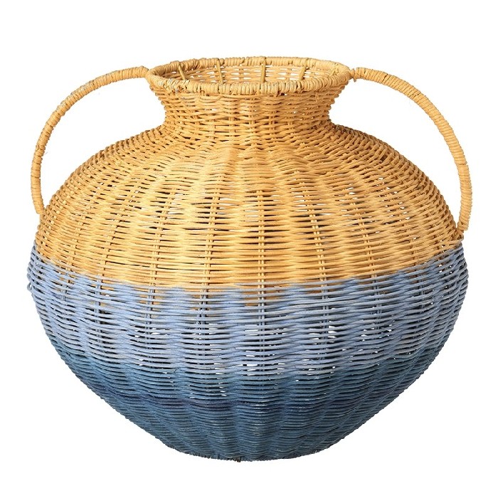 home-decor/indoor-pots-plant-stands/heaven-sends-blue-stripe-rattan-pot-with-handles