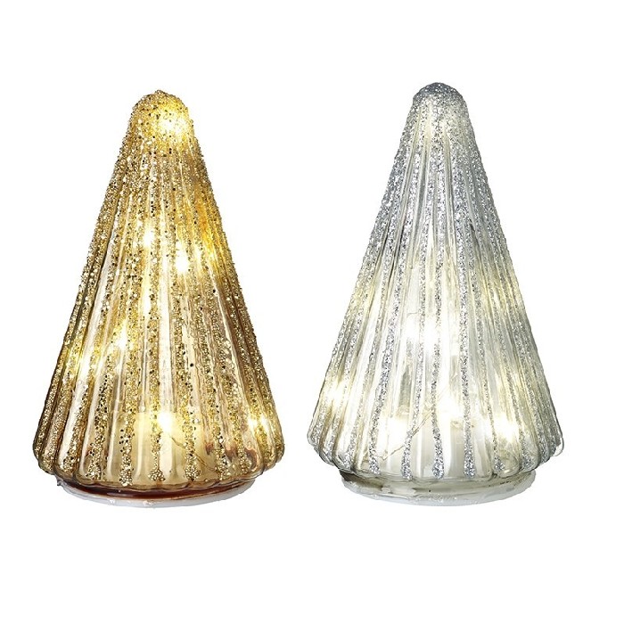 christmas/decorations/silver-and-gold-glass-light-up-cones-–-2-assorted