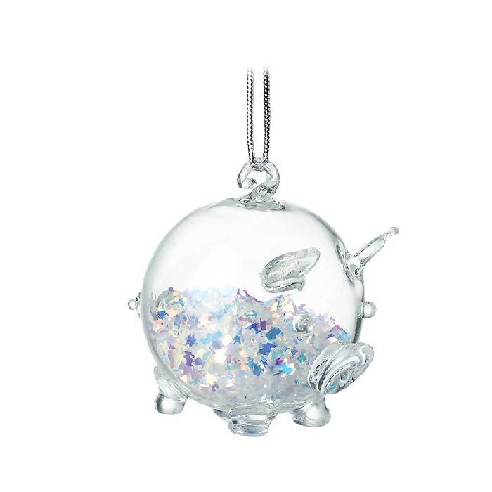 christmas/baubles/hanging-glass-pig-with-glitter-inside