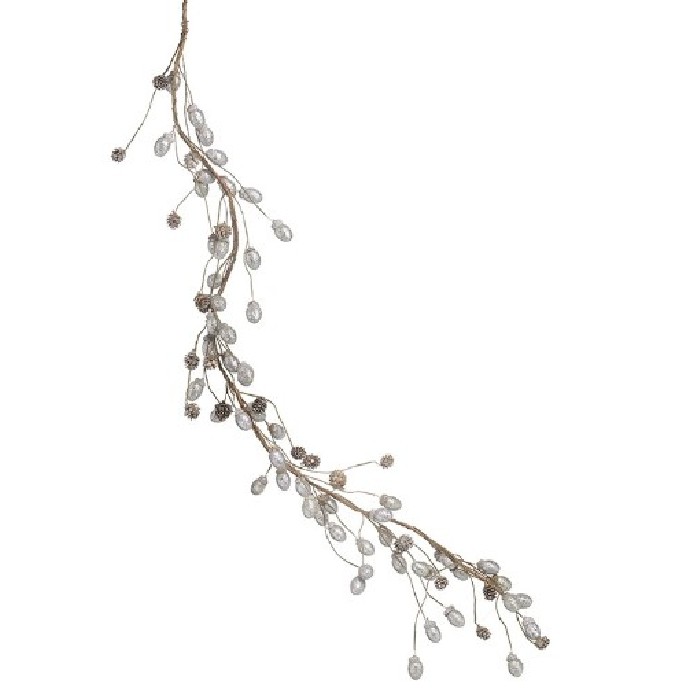 christmas/tinsel-garlands/christmas-silver-glitter-acorn-garland