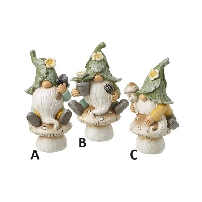 home-decor/decorative-ornaments/gnomes-on-toadstool-decorations-3-assorted