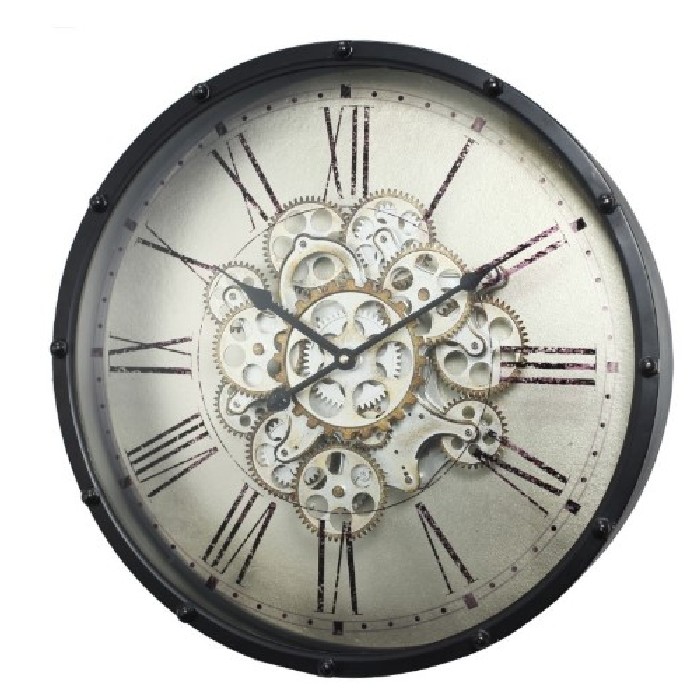 home-decor/clocks/clock-black-frame-mechanical-skeleton