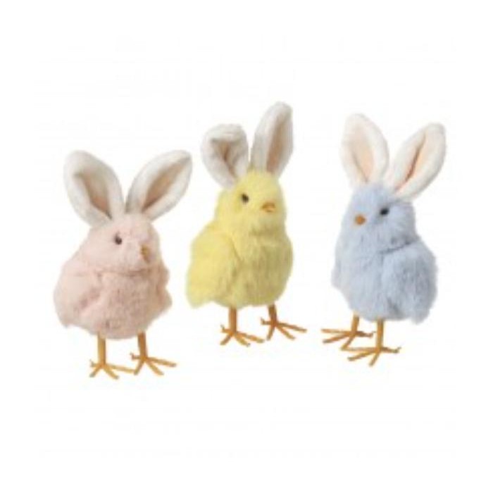 home-decor/decorative-ornaments/easter-pink-yellow-and-blue-fluffy-chicks-with-ears