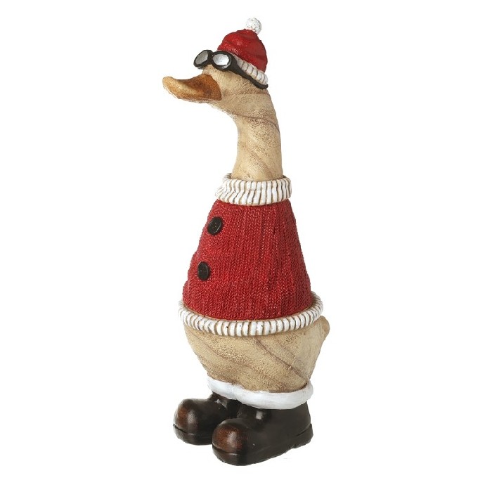 christmas/decorations/xmas-tall-christmas-duck-with-jumper-and-glasses