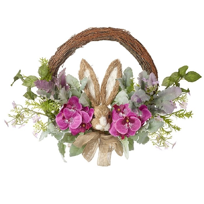 home-decor/decorative-ornaments/heaven-sends-bunny-with-pink-flowers-wreath